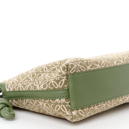 Loewe Jacquard Anagram Calfskin Mini Flamenco Knot Clutch Vintage Khaki 9 of 10