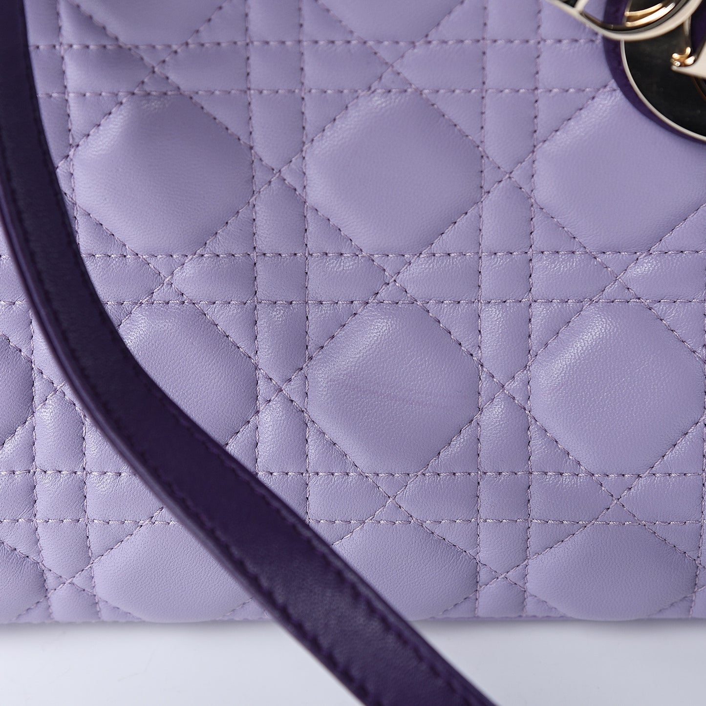 Lambskin Cannage Medium Tri-Color Lady Dior