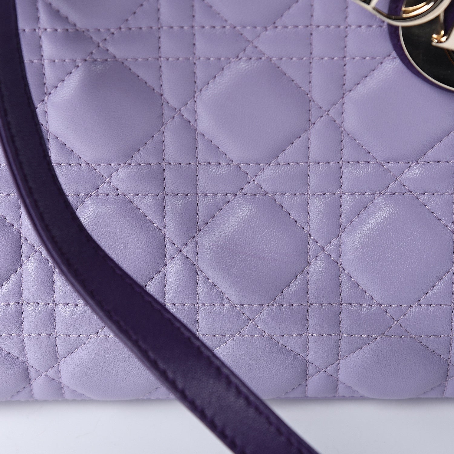 Christian Dior Lambskin Cannage Medium Tri-Color Lady Dior 17 of 17