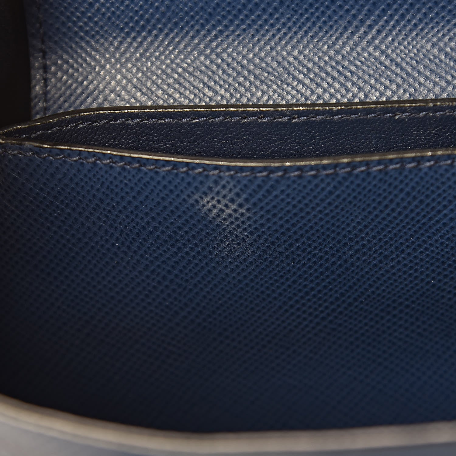 Prada Saffiano Cuir Medium Double Handle Tote Bluette 10 of 28