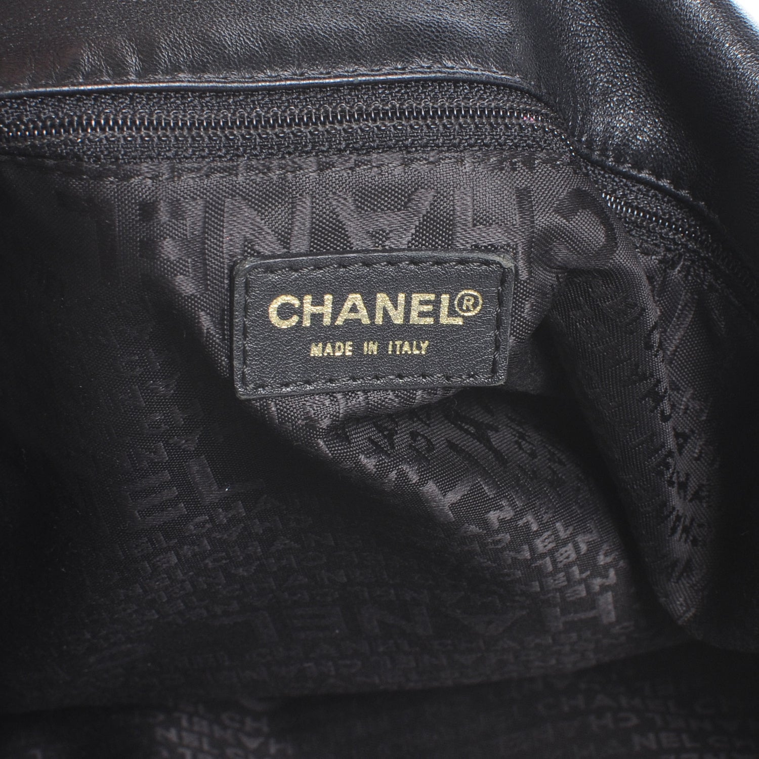 Chanel Lambskin Small Olsen Shoulder Bag Black Beige 6 of 7