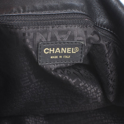 Chanel Lambskin Small Olsen Shoulder Bag Black Beige 6 of 7