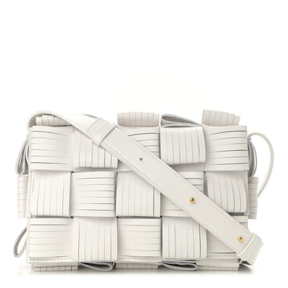 Bottega Veneta Nappa Maxi Intrecciato Fringed Cassette Crossbody Bag White 1 of 10