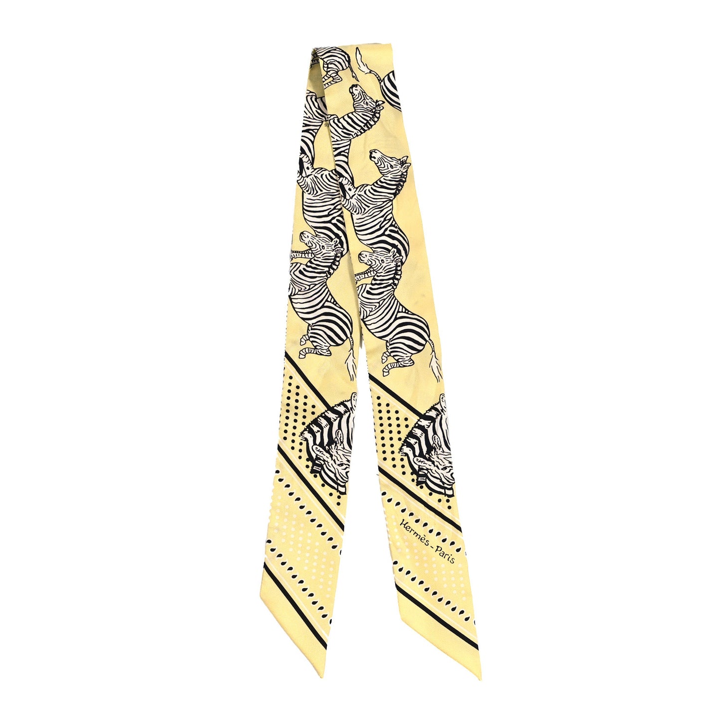 Silk Les Zebres Twilly Jaune Soufre Black