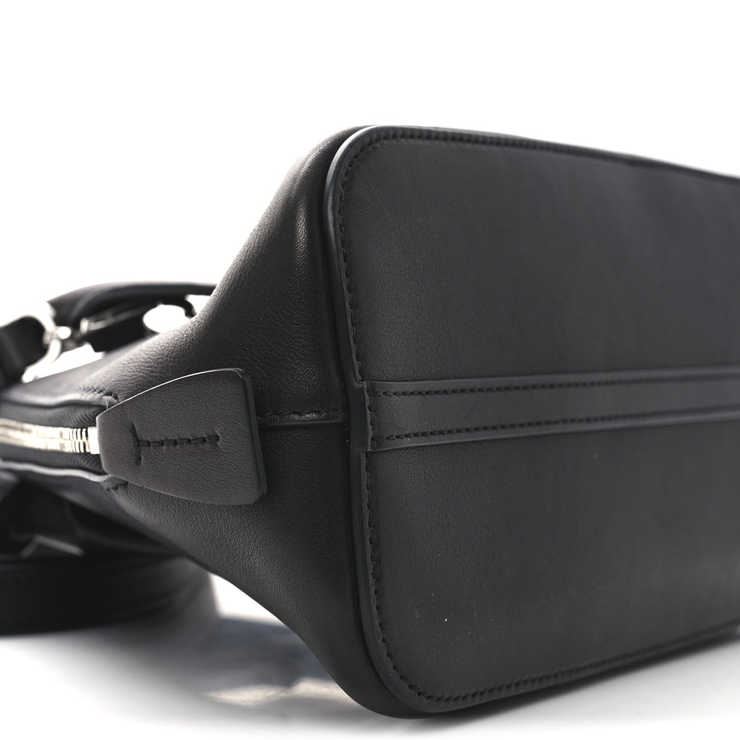 The Row Saddle Calfskin Mini Devon Bag Black 8 of 9