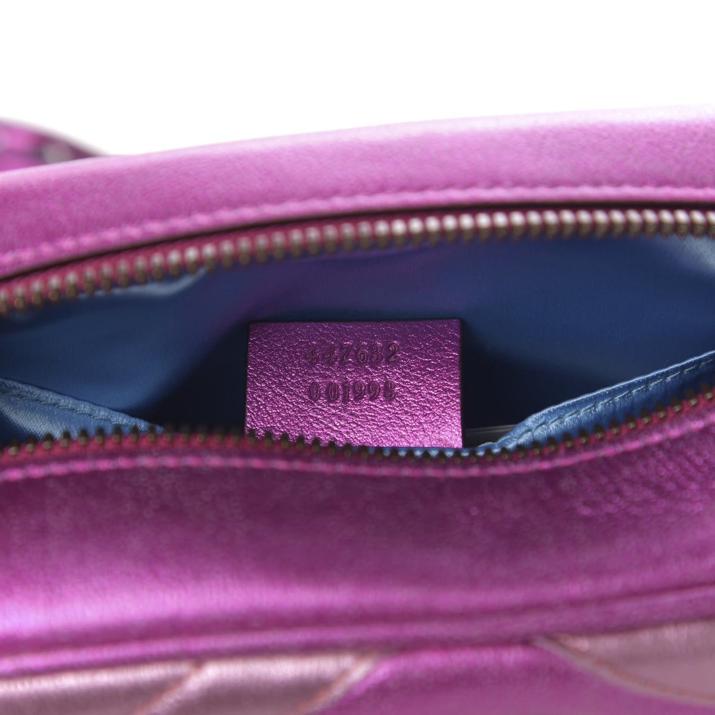 Laminated Nappa Matelasse Small GG Marmont Chain Shoulder Bag Fuxia Rosso Rosa