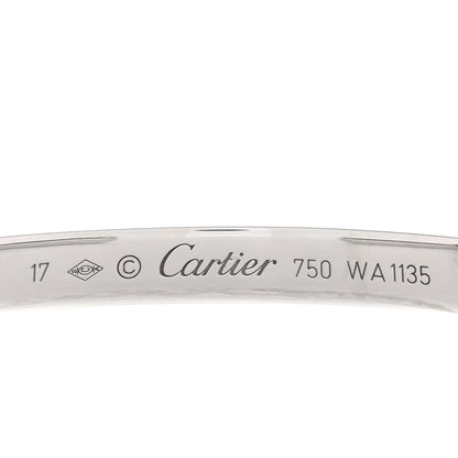 Cartier 18K White Gold LOVE Cuff Bracelet 17 3 of 3