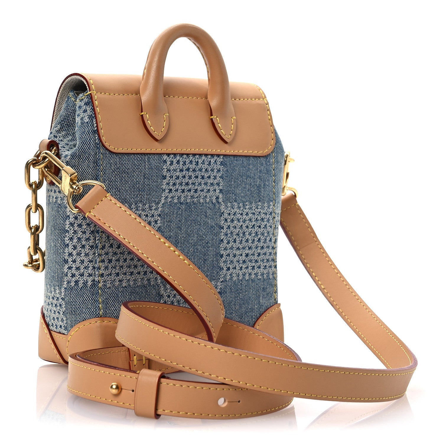 Louis Vuitton Damier Denim 3D Nano Steamer Blue 3 of 14