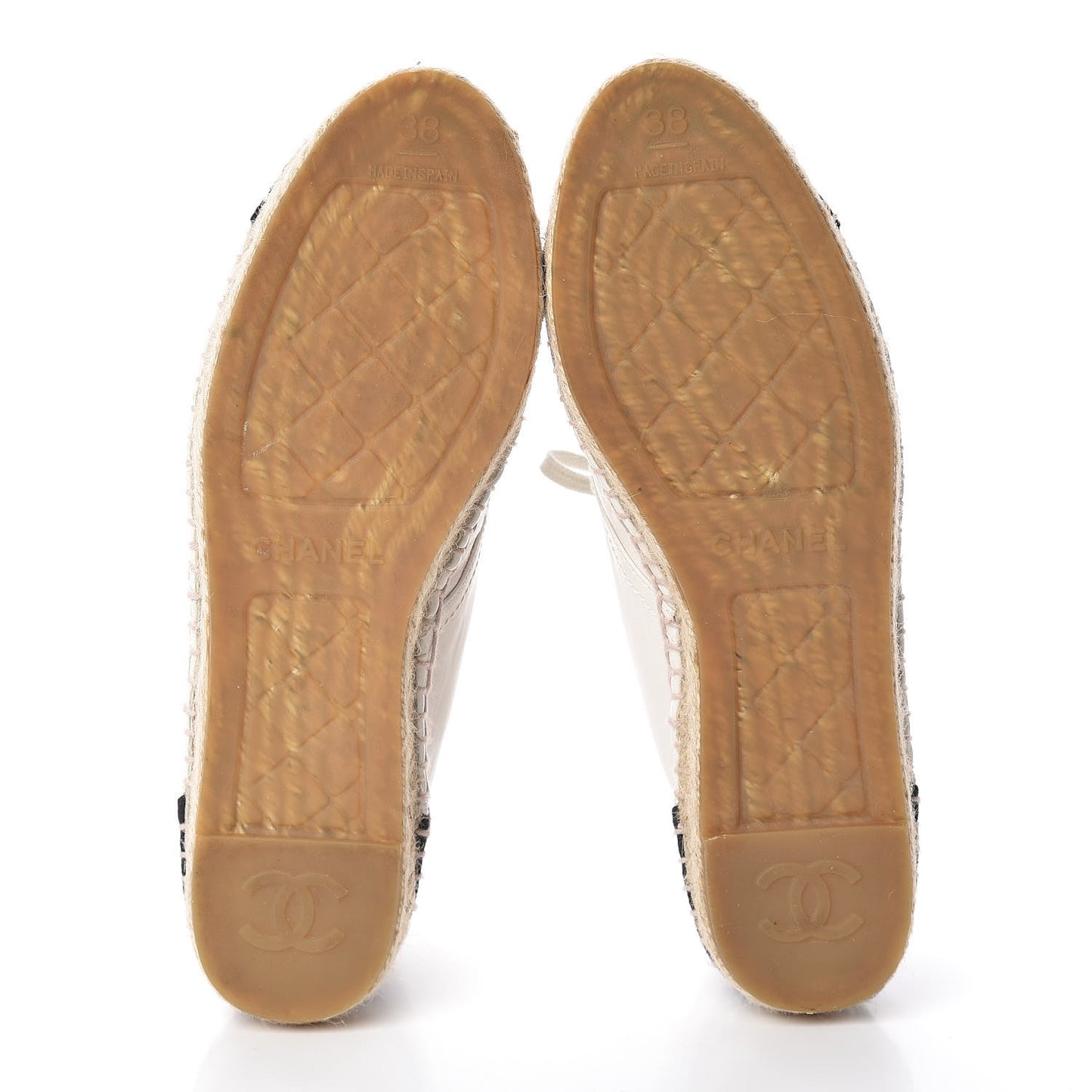 Lambskin Canvas Cap Toe Lace Up Espadrilles 38 White Black