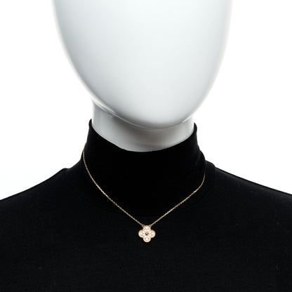 Van Cleef & Arpels 18K Yellow Gold Diamond Vintage Alhambra Pendant Necklace 2 of 7
