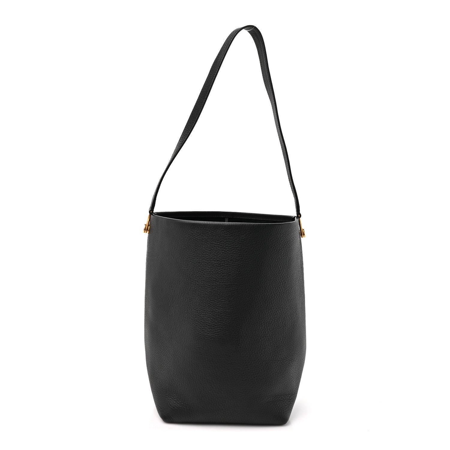 The Row Grained Calfskin Medium N/S Hook Tote Black 1 of 8