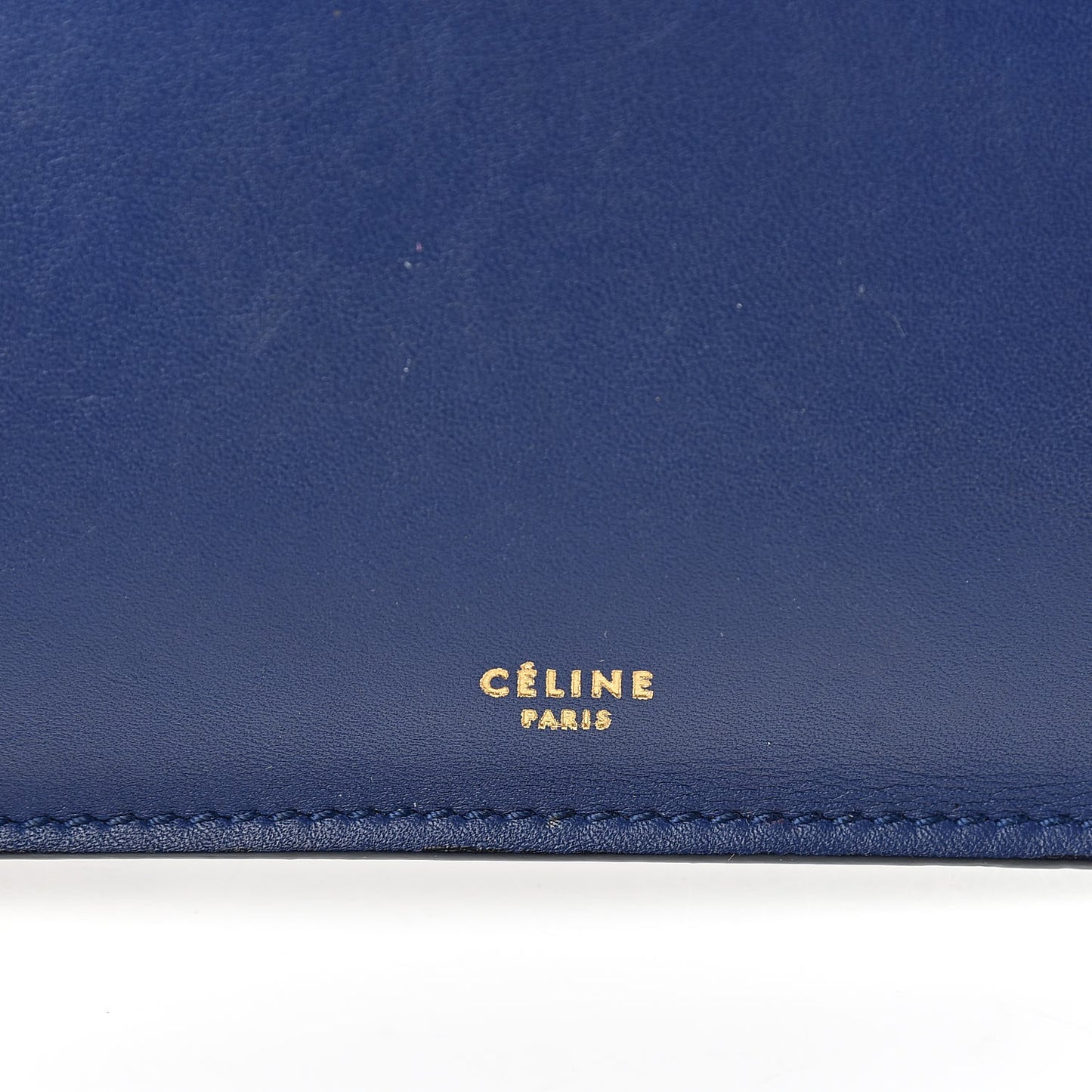 Smooth Calfskin Tie Knot Companion Pouch Dark Indigo