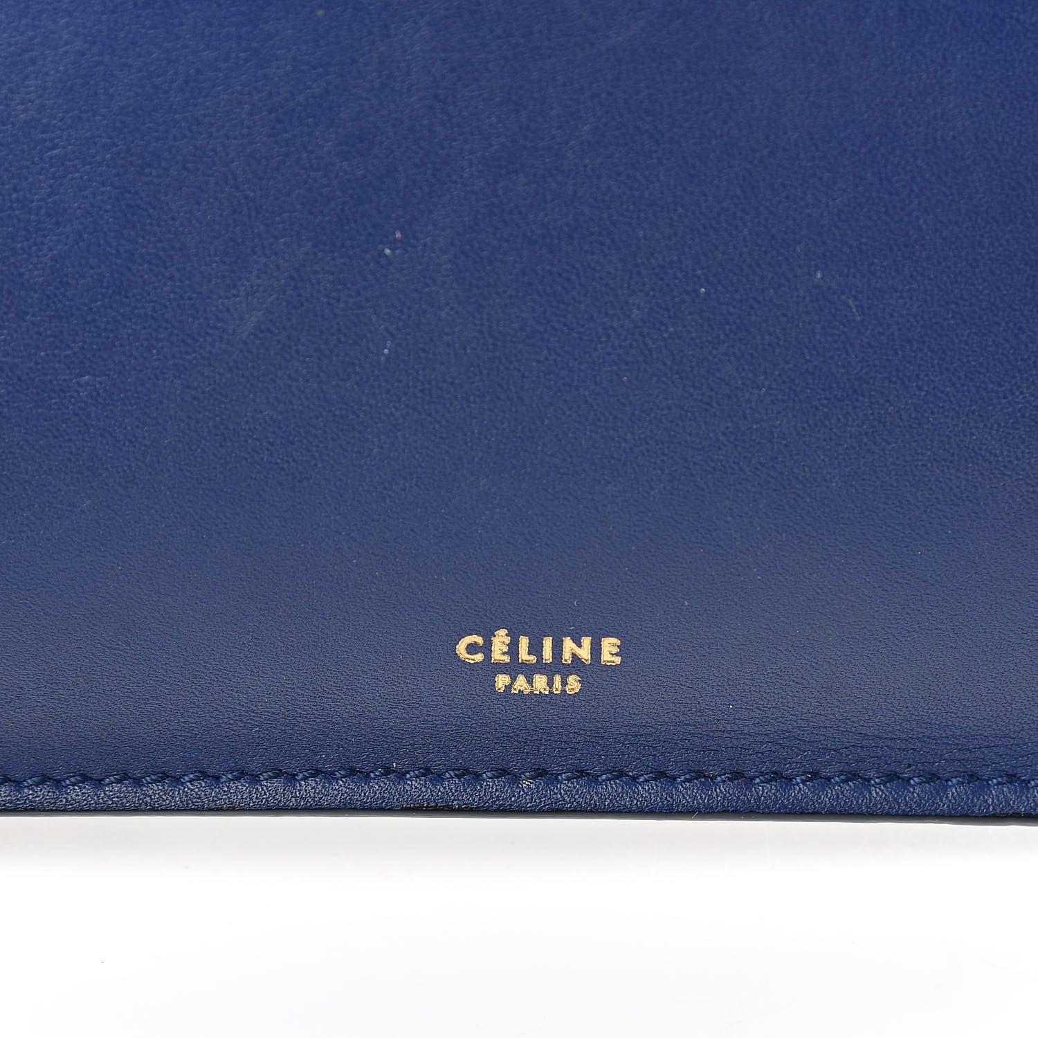 Celine Smooth Calfskin Tie Knot Companion Pouch Dark Indigo 6 of 14