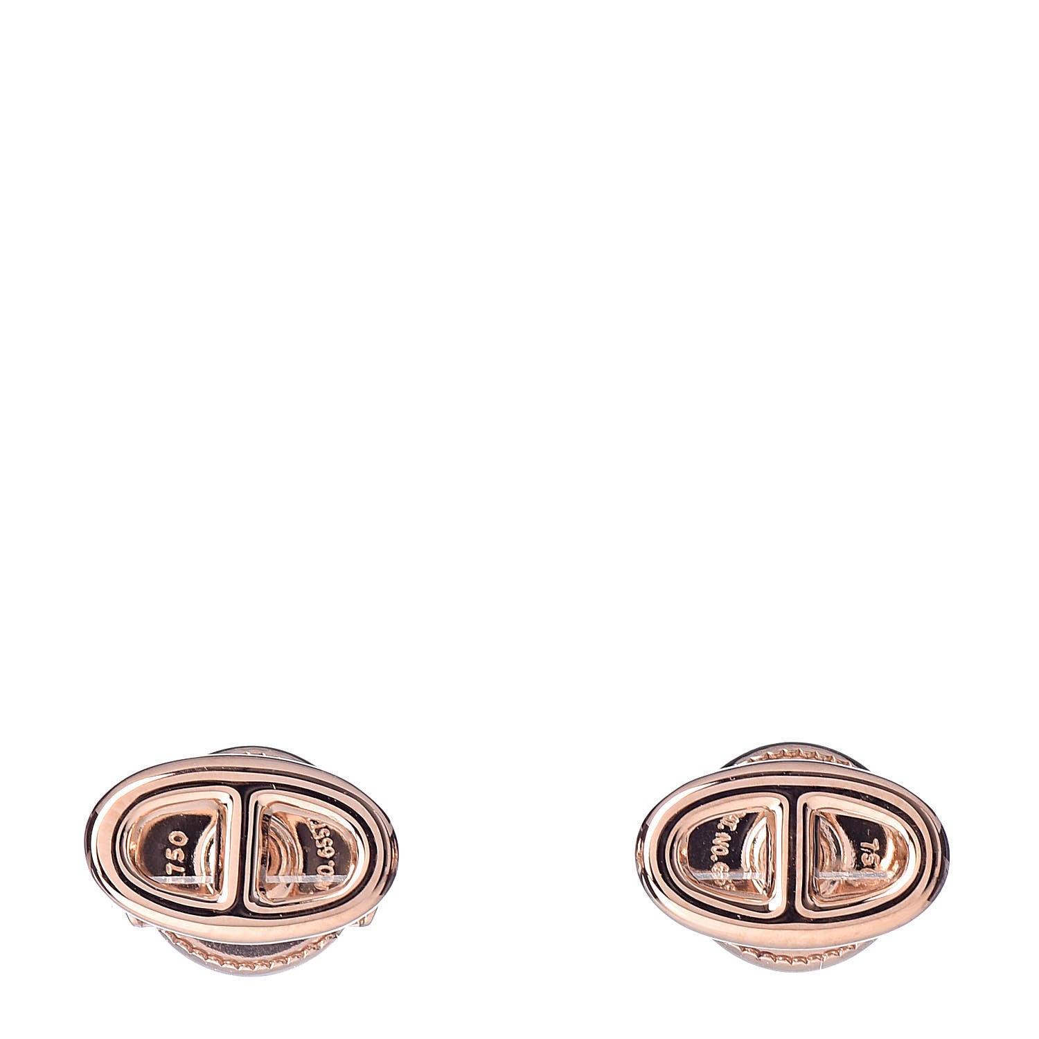 Hermes 18K Rose Gold TPM Farandole Stud Earrings 1 of 5