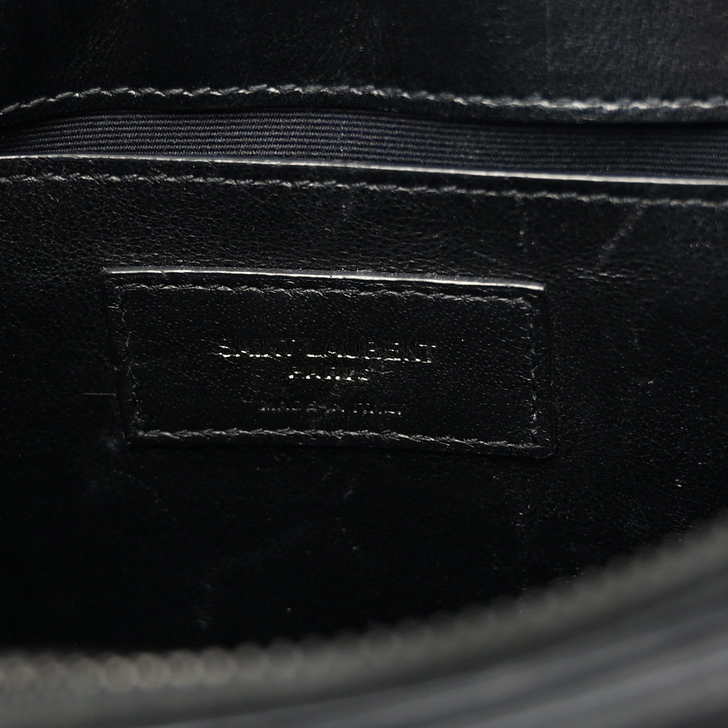 Saint Laurent Calfskin Y Quilted Monogram Monochrome Small Loulou Chain Satchel Black 6 of 9