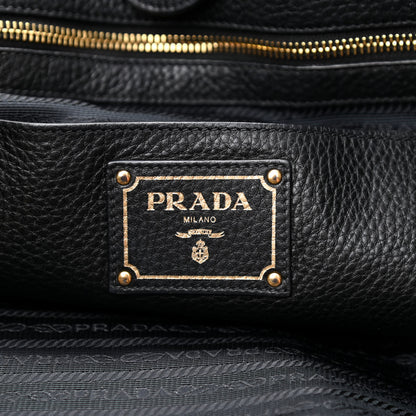 Prada Vitello Daino Tote Black 6 of 13