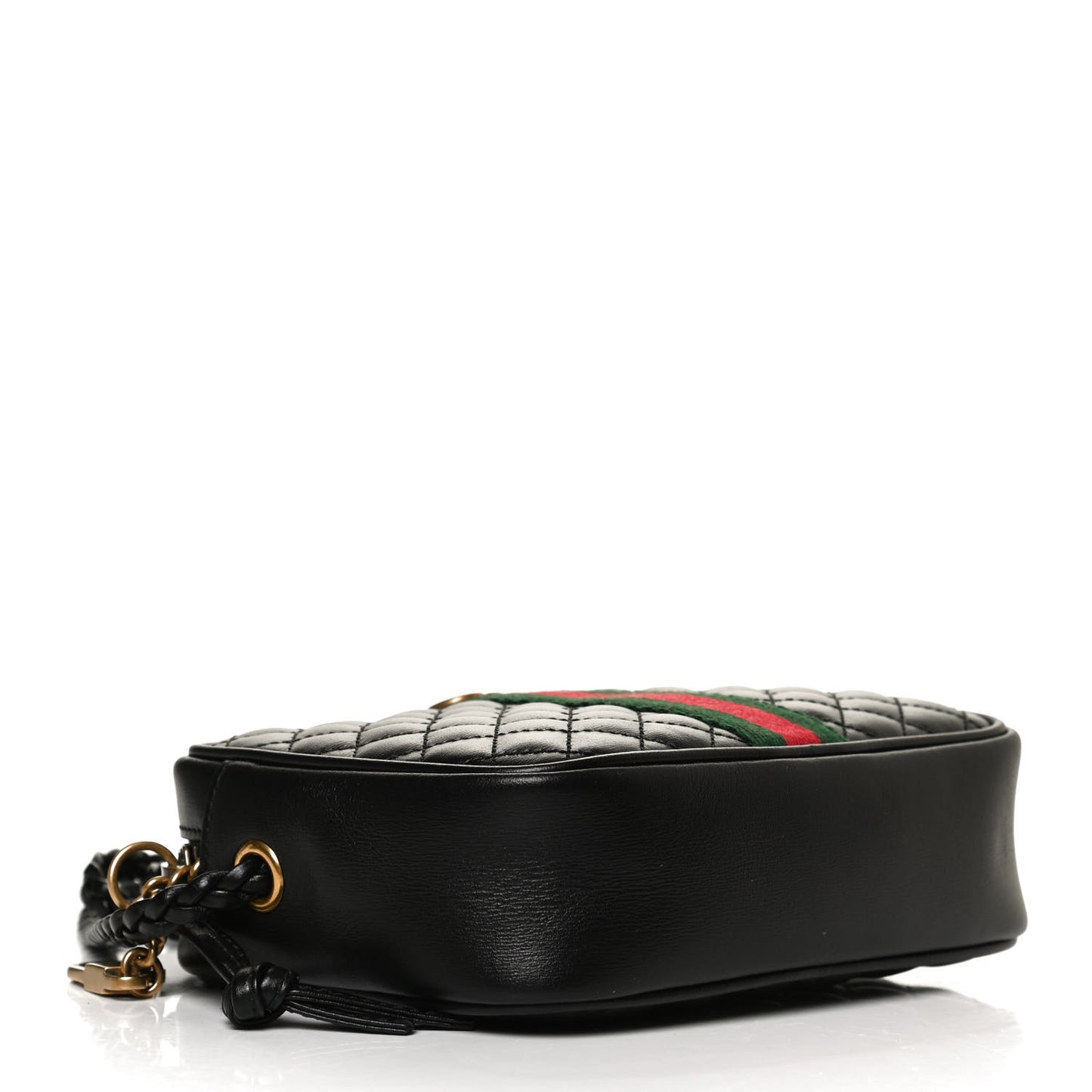 Calfskin Trapuntata Web Mini GG Shoulder Bag Black