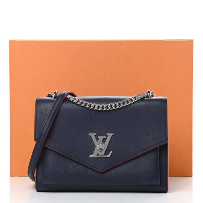 Louis Vuitton Soft Calfskin Mylockme Chain Bag BB Marine Rouge 11 of 11