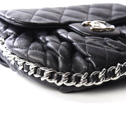 Chanel Washed Lambskin Mini Chain Around Messenger Black 5 of 10