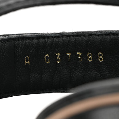 Chanel Lambskin Logo CC Turnlock Sandals 37 Black 8 of 9