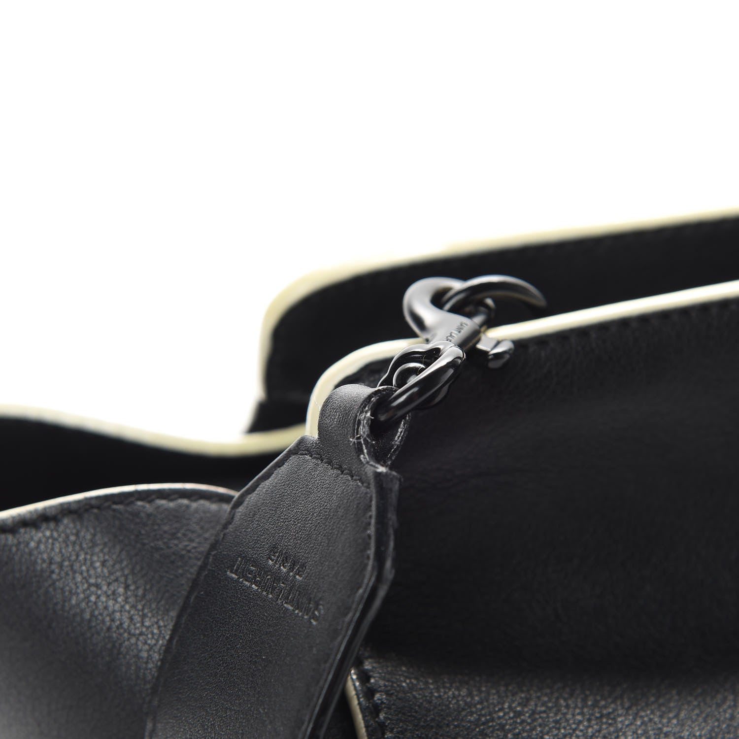 Saint Laurent Calfskin Small Monogram Downtown Cabas Black White 17 of 17