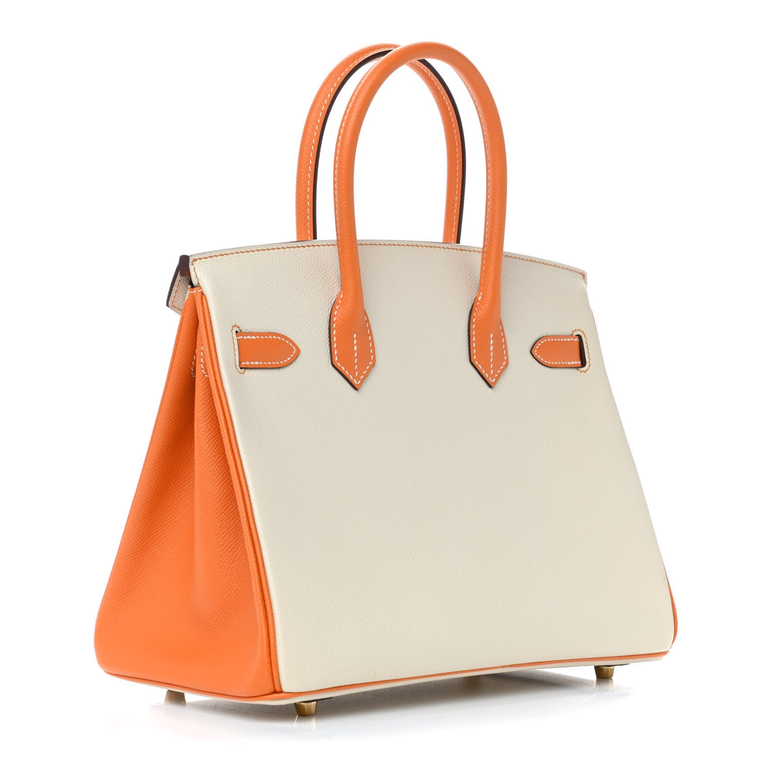 Hermes Epsom Horseshoe Birkin 30 Craie Abricot 2 of 9