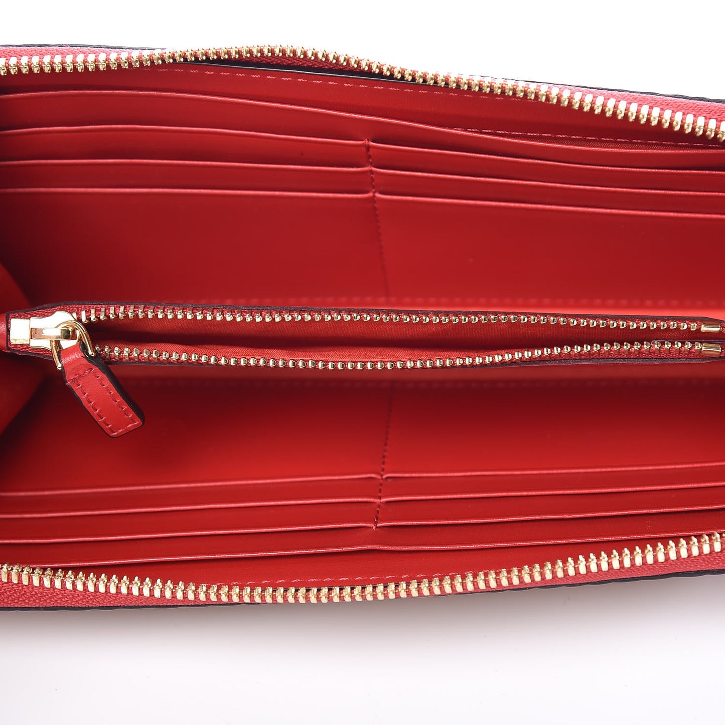 Visetos Large Zip Around Wallet Cognac Red