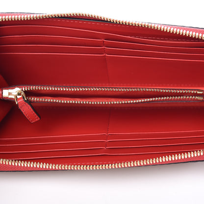 MCM Visetos Large Zip Around Wallet Cognac Red 7 of 10
