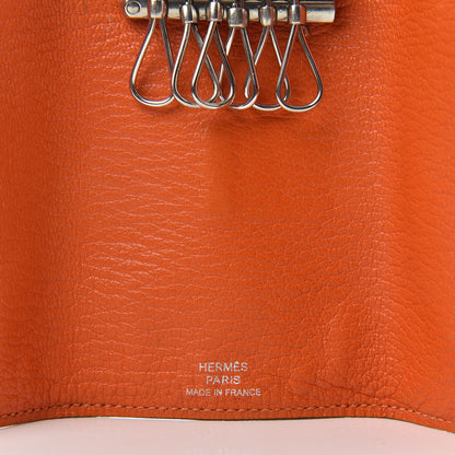 Hermes Chevre Mysore Bearn Multicles 6 Key Holder Orange 6 of 6