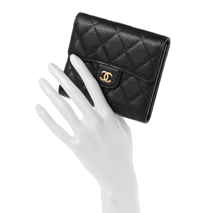 Chanel Caviar Quilted Compact Flap Wallet Black 2 of 10