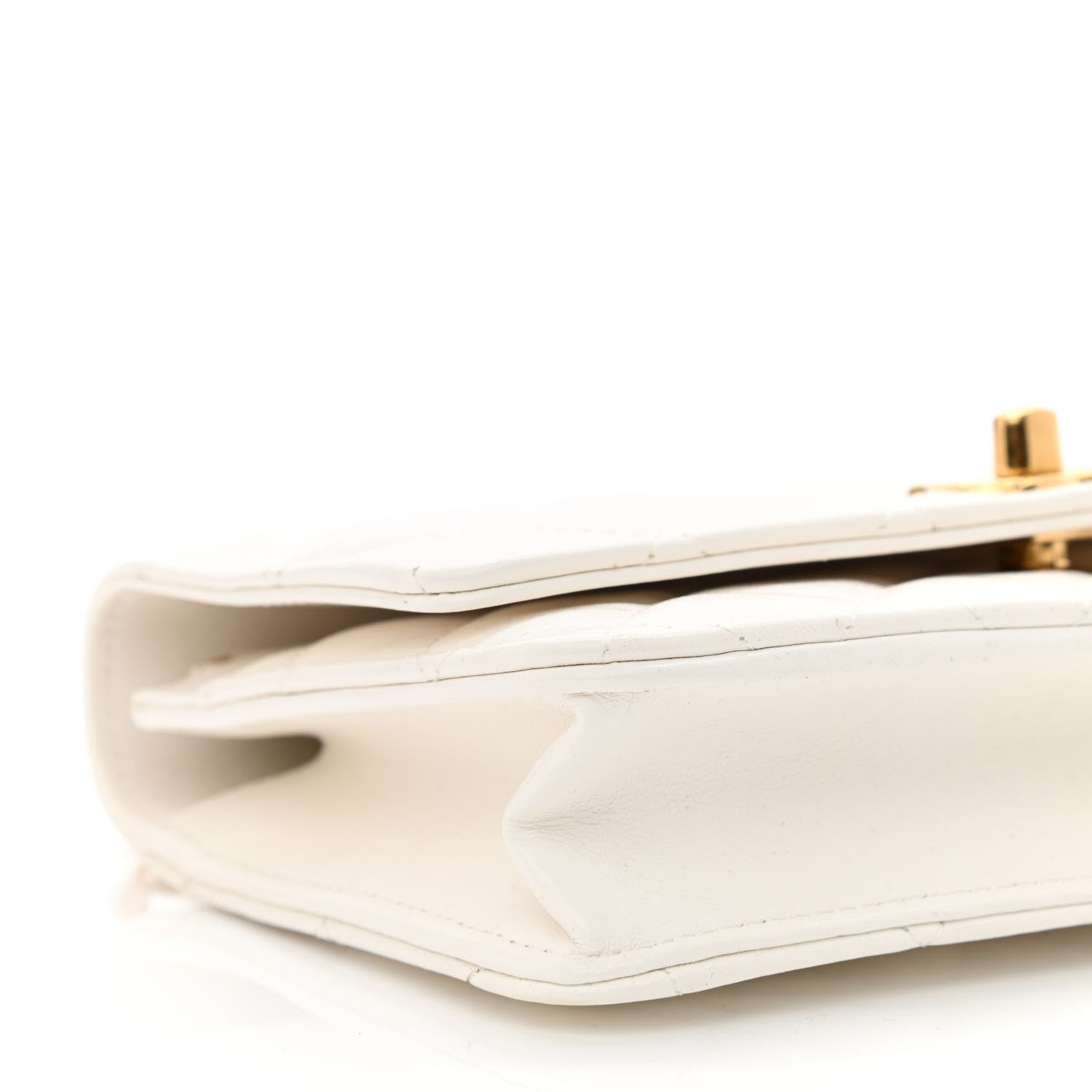 Chanel Lambskin Quilted CC Wallet On Chain WOC White 9 of 11