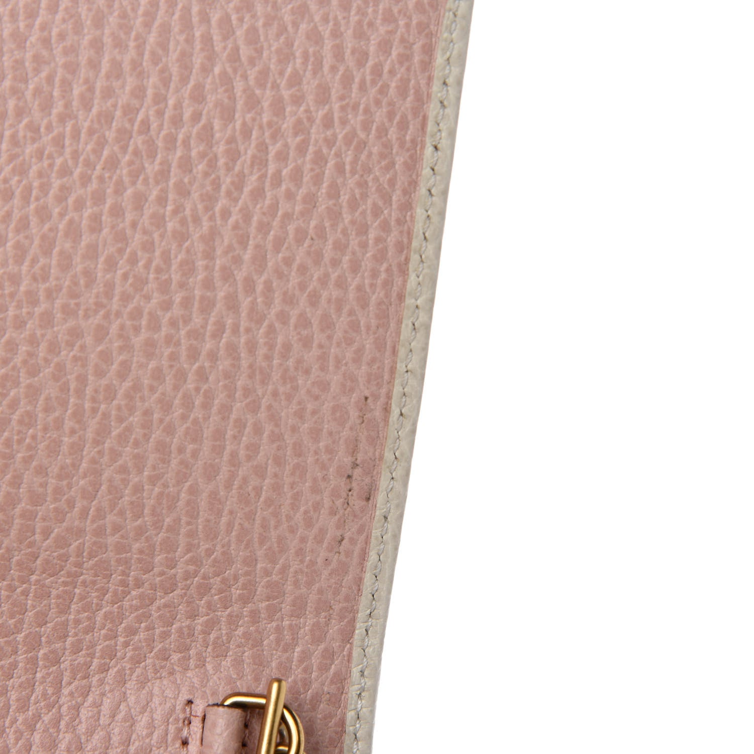 Gucci Calfskin GG Marmont Bow Chain Wallet White 9 of 11