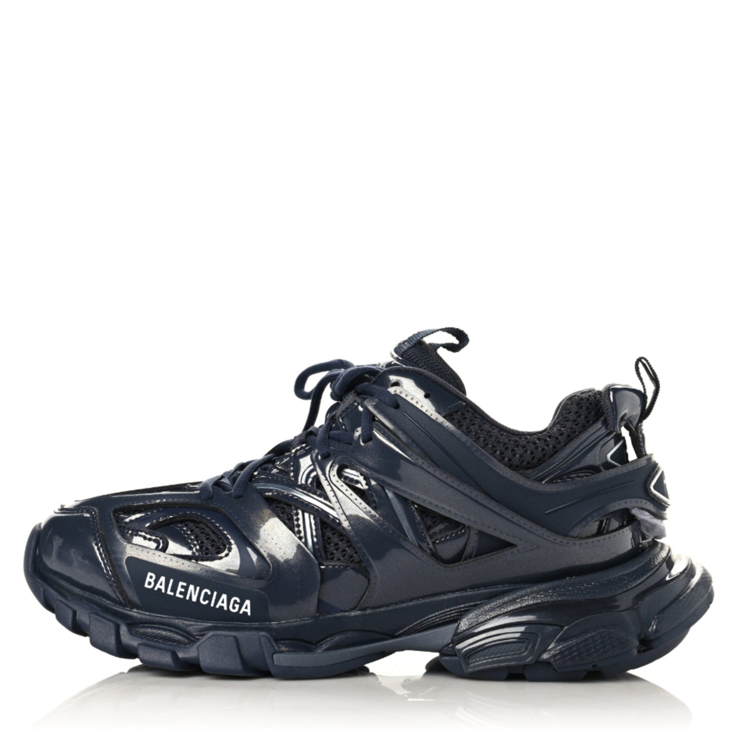 Mesh Nylon Mens Track Sneakers 39 Navy