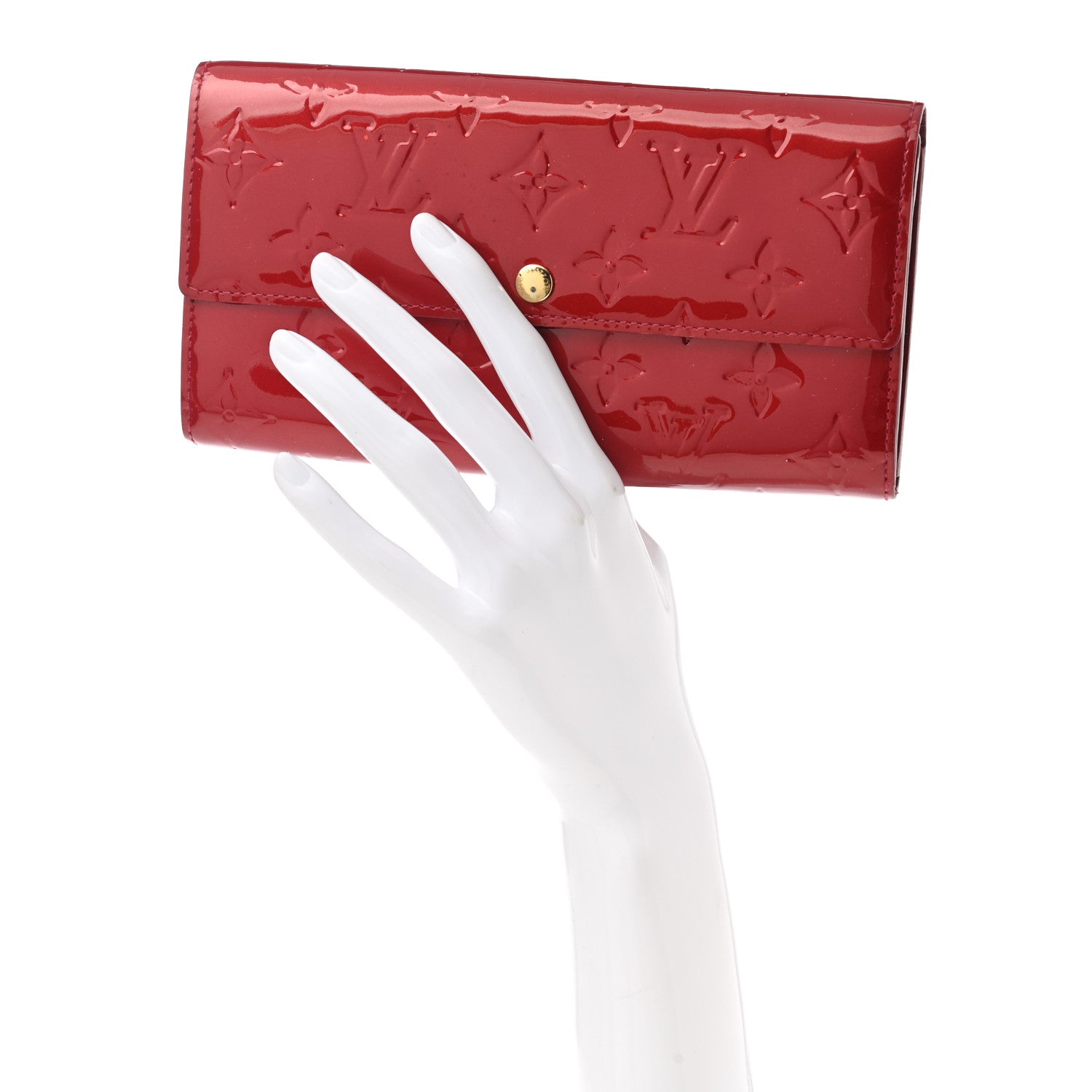 Louis Vuitton Vernis Sarah Wallet Pomme D'Amour 2 of 9