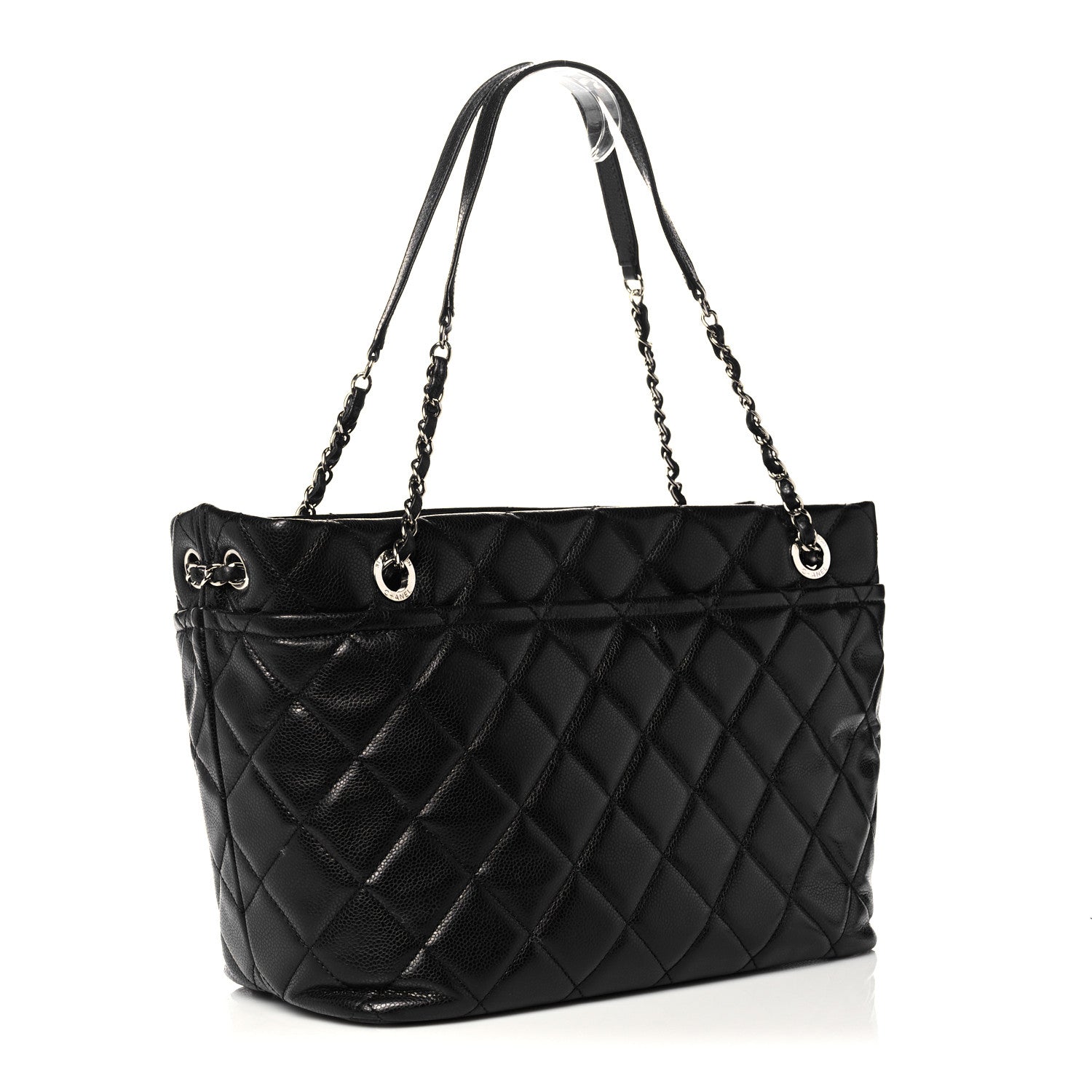 Chanel Caviar Quilted CC Timeless Soft Tote Black 3 of 13