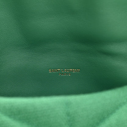 Saint Laurent Canvas Quilted Toy Loulou Puffer Monogram Chain Satchel Basil 8 of 11
