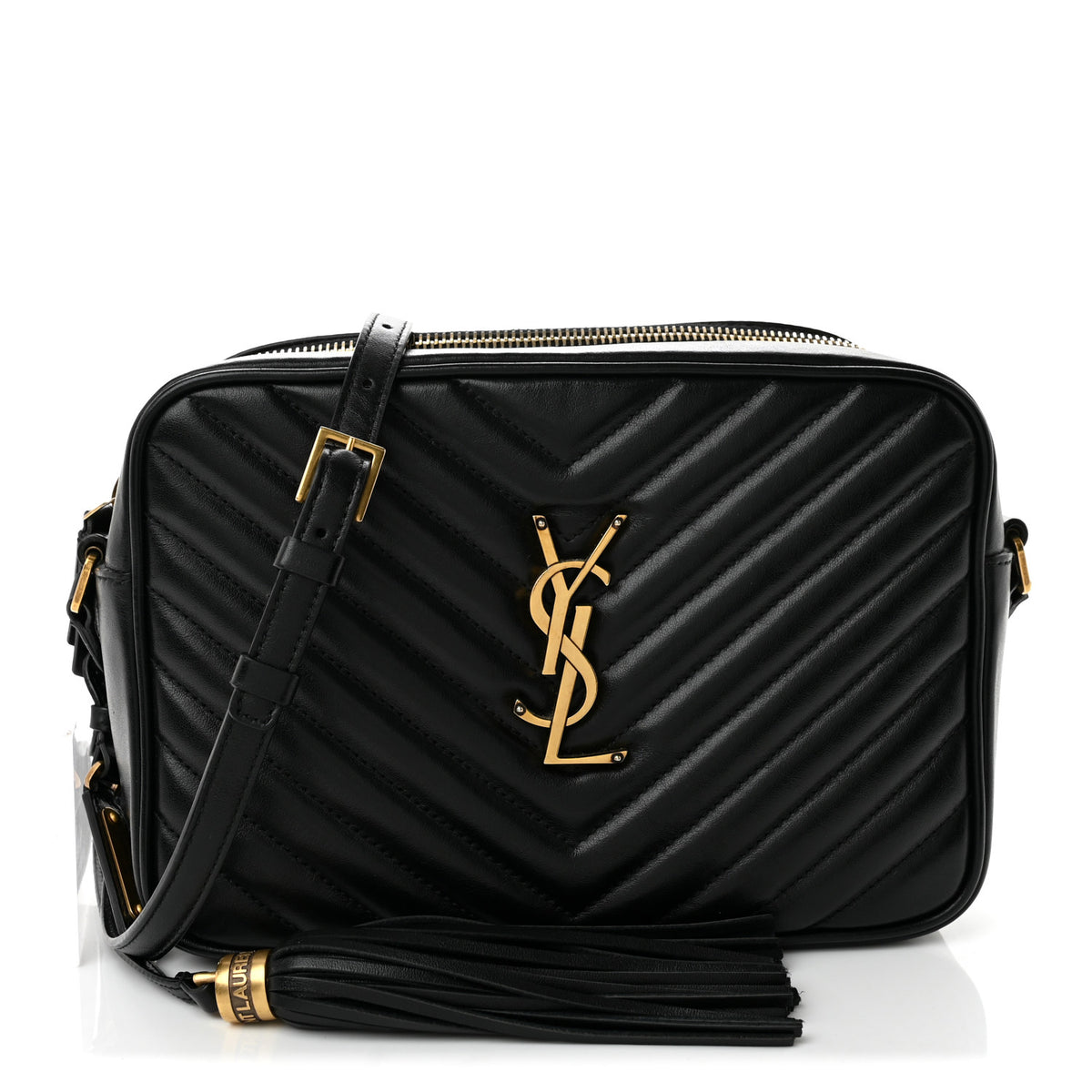 Saint Laurent Calfskin Matelasse Monogram Lou Camera Bag Black 1 of 9