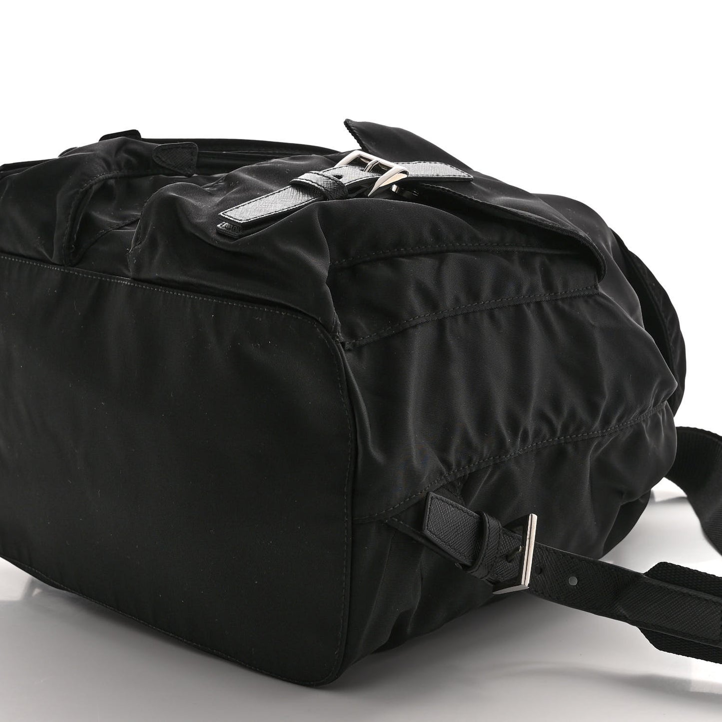 Tessuto Nylon Saffiano Medium Backpack Black