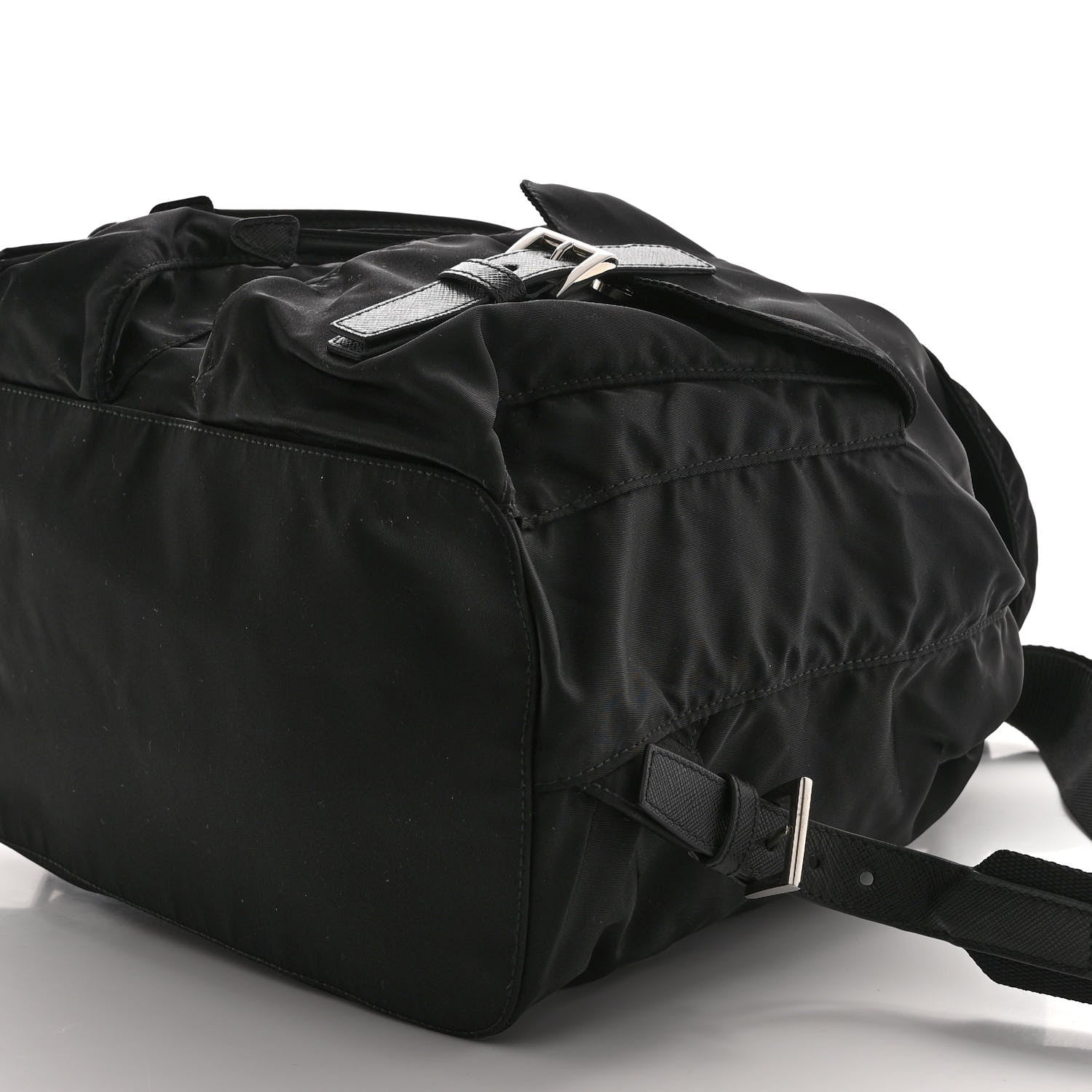 Prada Tessuto Nylon Saffiano Medium Backpack Black 9 of 9