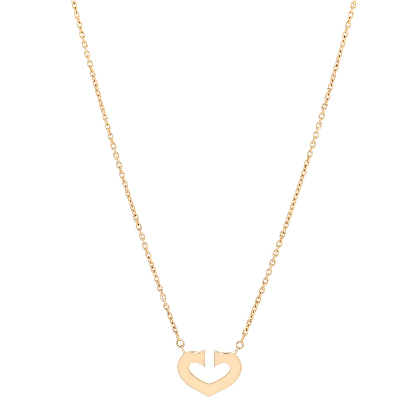 18K Yellow Gold Medium Hearts and Symbols Necklace