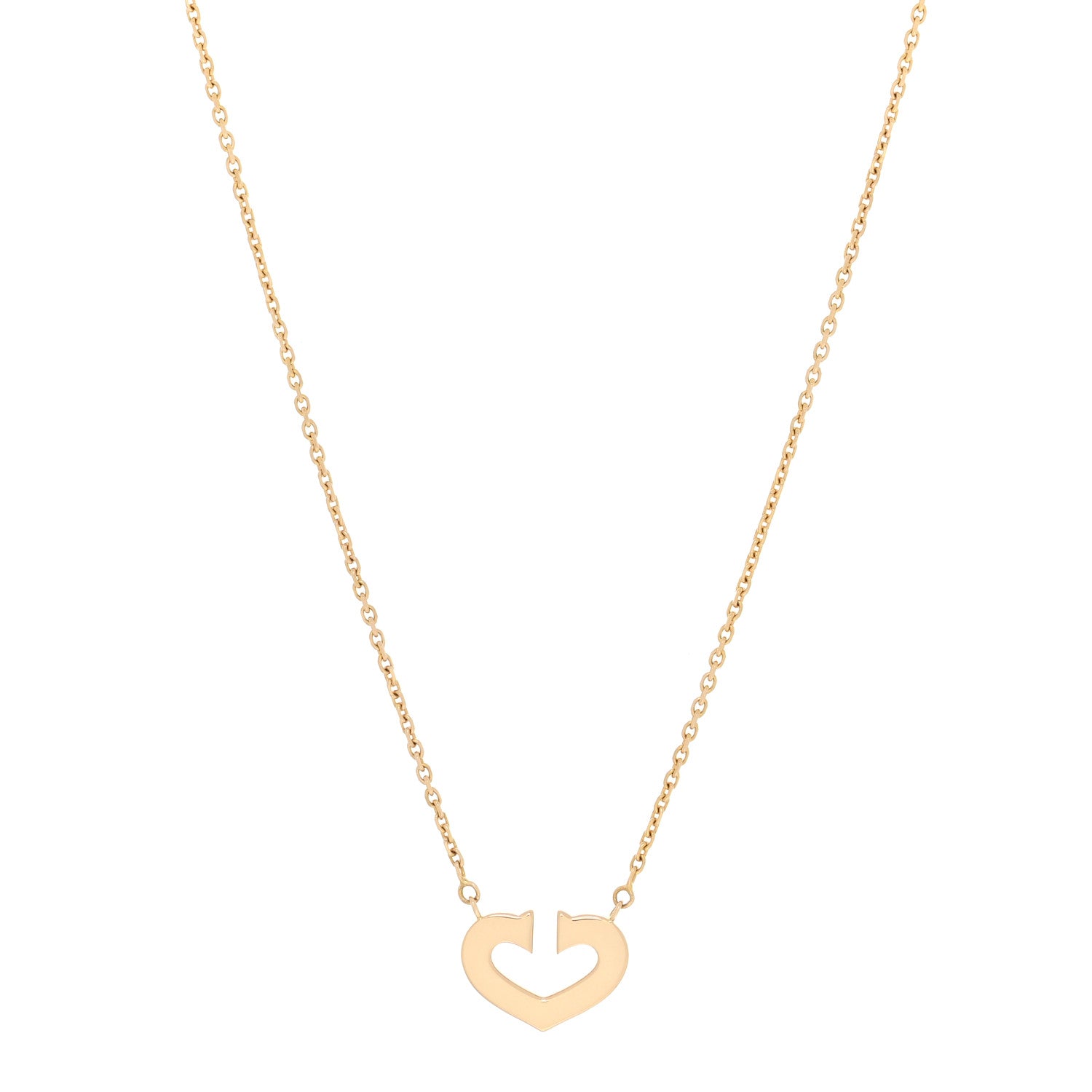 Cartier 18K Yellow Gold Medium Hearts and Symbols Necklace 1 of 4