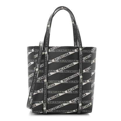 Balenciaga Coated Canvas Losange Monogram XXS Tote Black Grey 1 of 9