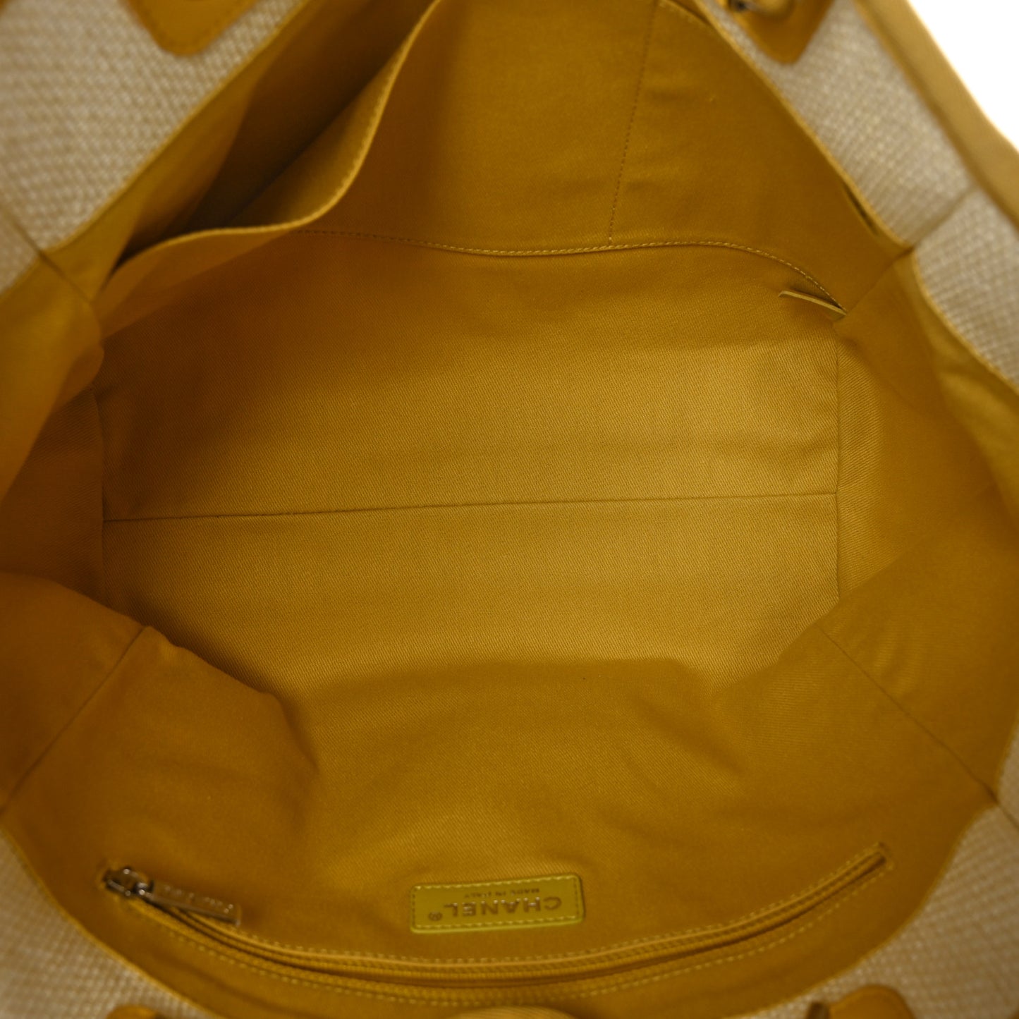 Woven Straw Raffia Small Deauville Tote Yellow