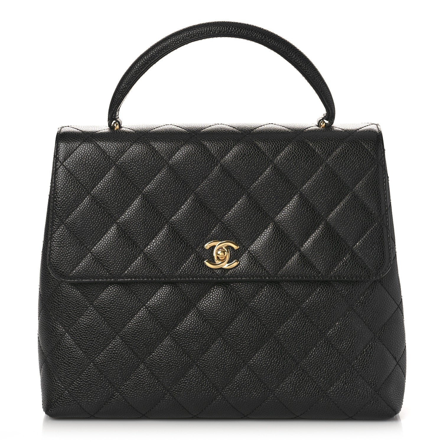 Chanel Caviar Quilted Jumbo Kelly Flap Black 1 of 9
