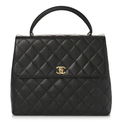 Chanel Caviar Quilted Jumbo Kelly Flap Black 1 of 9