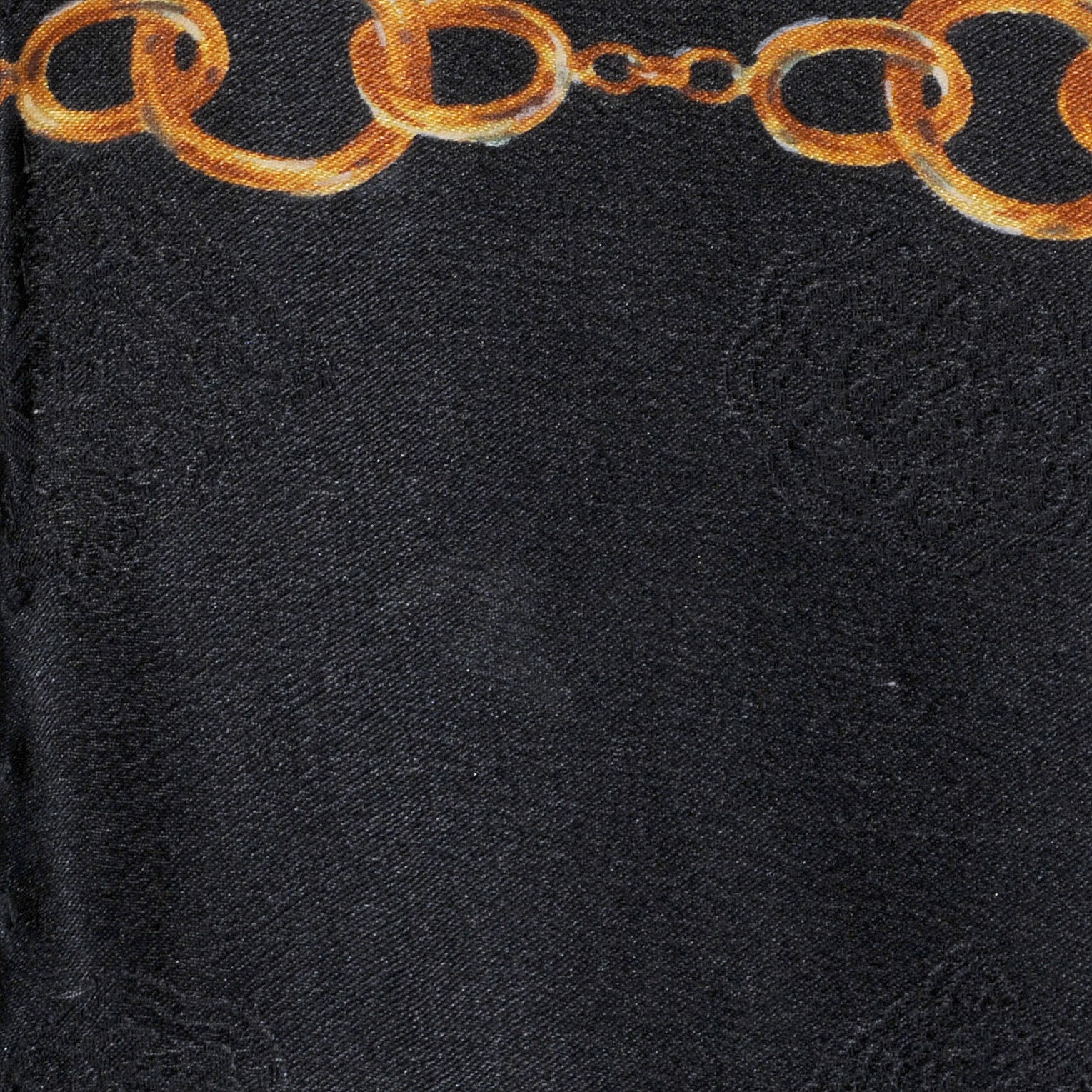 Chanel Silk CC Chain Scarf Black Red Gold 4 of 6
