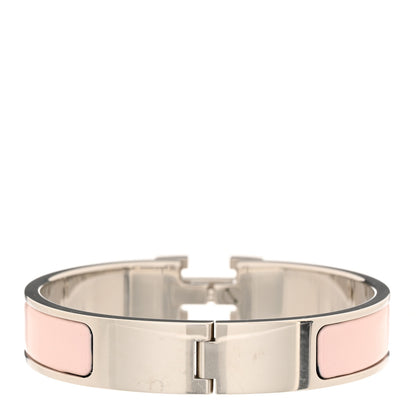Hermes Enamel Narrow Clic Clac H Bracelet PM Rose Candeur 2 of 5