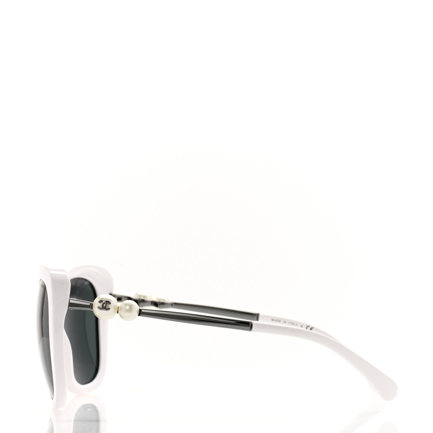 Acetate Butterfly Winter Pearl Sunglasses 5339-H White