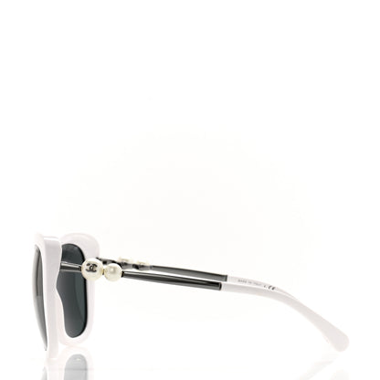 Chanel Acetate Butterfly Winter Pearl Sunglasses 5339-H White 3 of 8