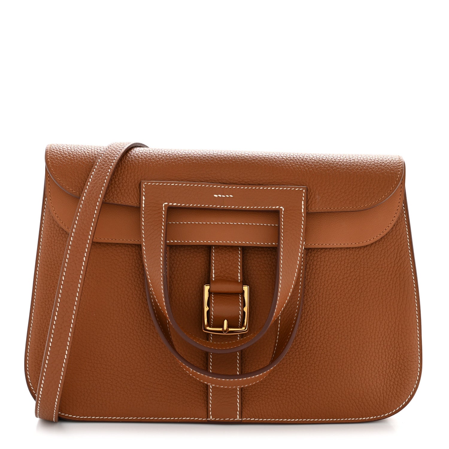 Hermes Taurillon Clemence Halzan 31 Gold 1 of 10